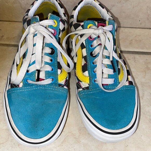 VANS Old Skool Crazy Checks Size Mens 6.5/Womens 8 - Picture 2 of 8